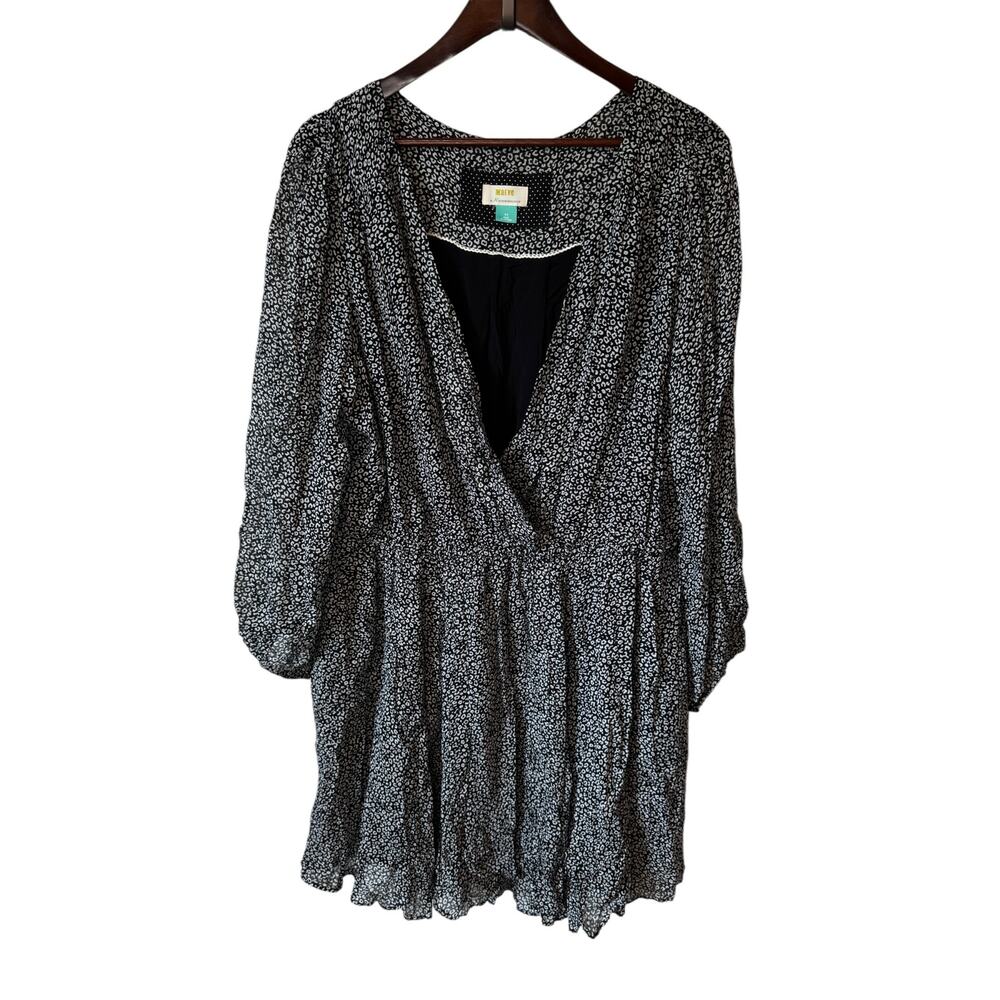 MAEVE BY ANTHROPOLOGIE Carolyn Faux Wrap Dress Cheetah Print Sz 3X $148 MSRP EUC - Picture 2 of 8
